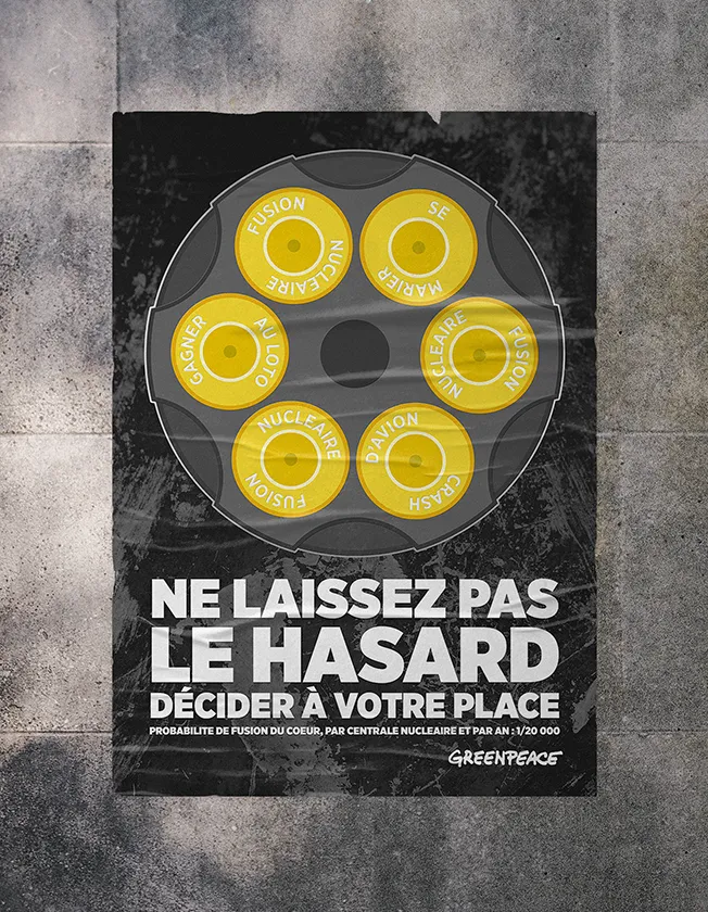 Greenpeace - Affiche de campagne sur les risques de l'énergie nucléaire